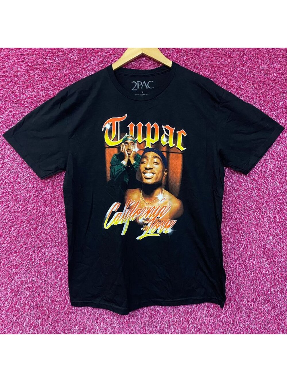 Tupac California Love Graphic Design T-shirt Large